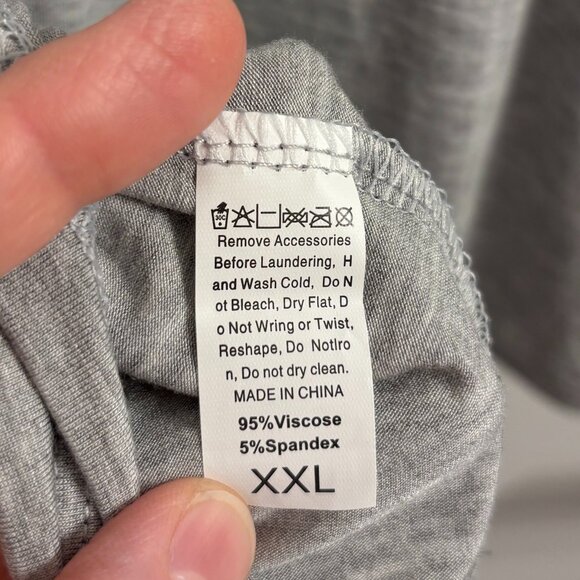 NWOT Gray Tank Top with Built-in Bra - Picture 7 of 7